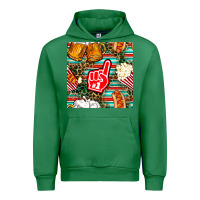 Emerald american football snacks with serape and leopard Urban Hoodie - BundleAndBundleShop