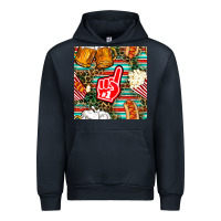 Navy american football snacks with serape and leopard Urban Hoodie - BundleAndBundleShop