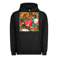 Pigment Black american football snacks with serape and leopard Urban Hoodie - BundleAndBundleShop