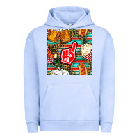 Pigment Grape Ice american football snacks with serape and leopard Urban Hoodie - BundleAndBundleShop