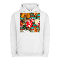 Pigment Lunar Rock american football snacks with serape and leopard Urban Hoodie - BundleAndBundleShop