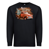 Black merry christmas truck Premium Sweatshirt - CowGirlArtShop