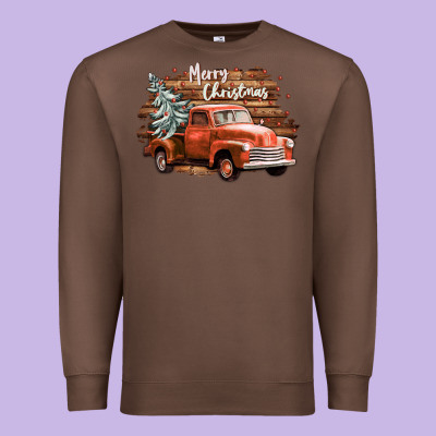 Merry Christmas Truck Premium Sweatshirt Designed By Cowgirlartshop
