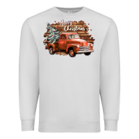 Dove Grey merry christmas truck Premium Sweatshirt - CowGirlArtShop
