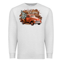 Oatmeal Heather merry christmas truck Premium Sweatshirt - CowGirlArtShop