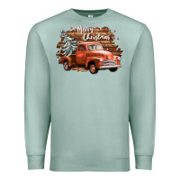 Seafoam merry christmas truck Premium Sweatshirt - CowGirlArtShop