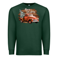 Sports Green merry christmas truck Premium Sweatshirt - CowGirlArtShop