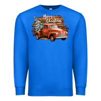 True Royal merry christmas truck Premium Sweatshirt - CowGirlArtShop