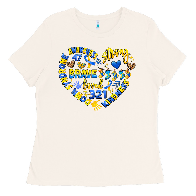 Down Syndrome Awareness Heart Ladies Tee by Artiststas | Teevron