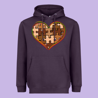 Melanin Skin Tone Heart Black History Heavyweight Hoodie Designed By Cowgirlartshop