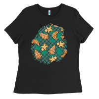 Black christmas gingerbread cookies patch Ladies Tee - BundleAndBundleShop
