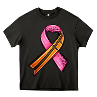 Asphalt breast cancer sport ribbons Heavy Core Tee - AdoDesignShop
