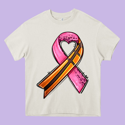 Breast Cancer Sport Ribbons Heavy Core Tee Designed By Adodesignshop