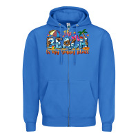 True Royal the beach is my happy place Zipper Hoodie - NancyCooperArtShop