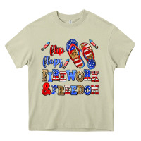Mossy flip flops fireworks and freedom Heavy Core Tee - AdoDesignShop