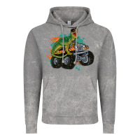 Cloud Rock monster truck and t rex dinosaur Vintage Hoodie - MaliasSmallBusiness
