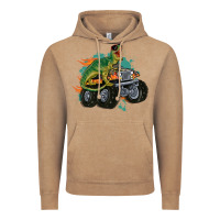 Vintage Coffee monster truck and t rex dinosaur Vintage Hoodie - MaliasSmallBusiness