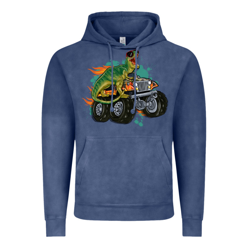 Monster Truck And T Rex Dinosaur Vintage Hoodie by MaliasSmallBusiness | Teevron