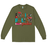 Army Green nail polish junkie bbs Long Sleeve Tee - BundleAndBundleShop
