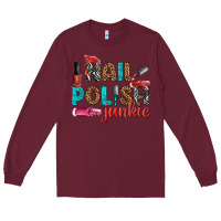 Burgundy nail polish junkie bbs Long Sleeve Tee - BundleAndBundleShop