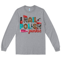 Heather Grey nail polish junkie bbs Long Sleeve Tee - BundleAndBundleShop
