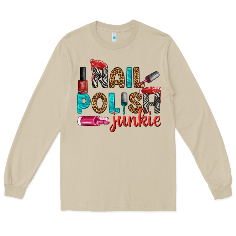 Nail Polish Junkie Bbs Long Sleeve Tee by BundleAndBundleShop | Teevron