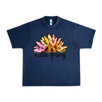 Navy hello spring Urban Heavy Tee - MaliasSmallBusiness
