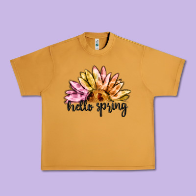 Hello Spring Urban Heavy Tee Designed By Maliassmallbusiness