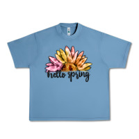 Pebble Blue hello spring Urban Heavy Tee - MaliasSmallBusiness