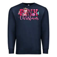 Navy pink christmas Premium Sweatshirt - CowGirlArtShop
