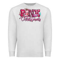 Oatmeal Heather pink christmas Premium Sweatshirt - CowGirlArtShop