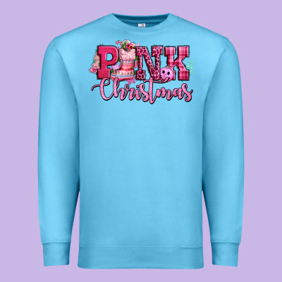 Pink Christmas Premium Sweatshirt Designed By Cowgirlartshop