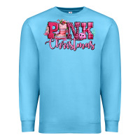Ocean Blue pink christmas Premium Sweatshirt - CowGirlArtShop