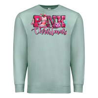 Seafoam pink christmas Premium Sweatshirt - CowGirlArtShop