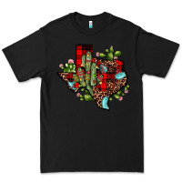 Black cactus christmas texas map Premium Tee - JahusDesignShop