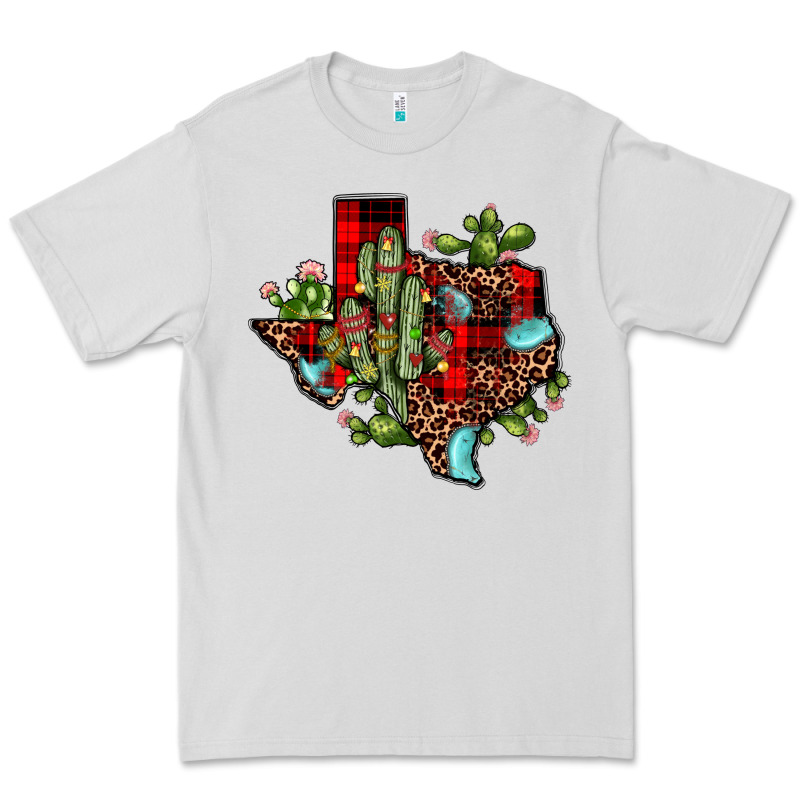 Cactus Christmas Texas Map Premium Tee by JahusDesignShop | Teevron