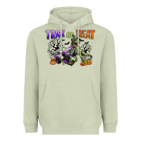 Matcha trick or treat with monster truck and t rex Heavyweight Hoodie - CowGirlArtShop