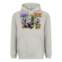 Moon Dust trick or treat with monster truck and t rex Heavyweight Hoodie - CowGirlArtShop
