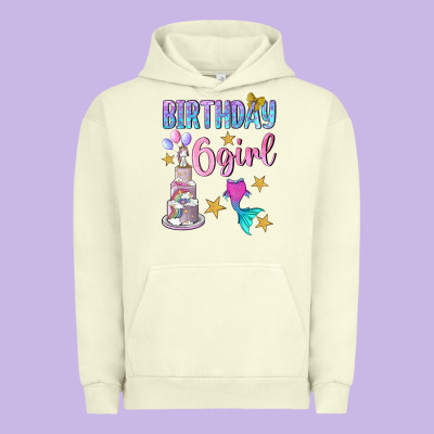 Birthday Girl 6 Urban Hoodie Designed By Bundleandbundleshop