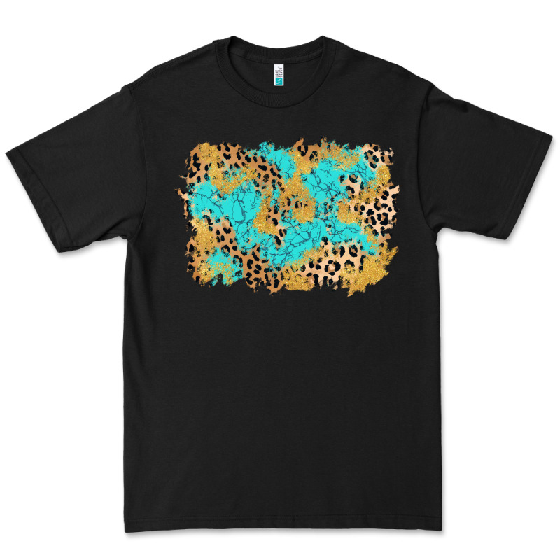 Glitter Leopard Turquoise Background Premium Tee by AdoDesignShop | Teevron
