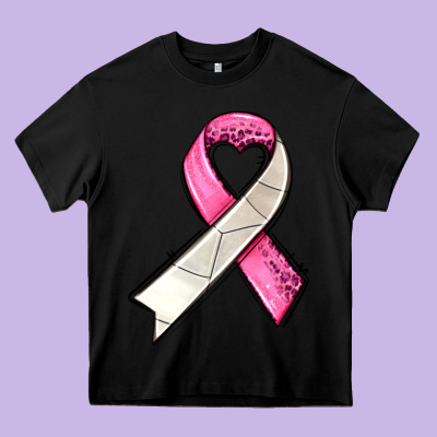 Breast Cancer Sport Ribbons Heavy Core Tee Designed By Adodesignshop