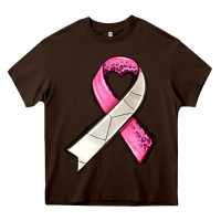 Chocolate Brown breast cancer sport ribbons Heavy Core Tee - AdoDesignShop