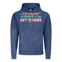 Vintage Denim get to work Vintage Hoodie - MaliasSmallBusiness