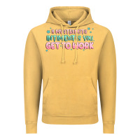 Vintage Mustard get to work Vintage Hoodie - MaliasSmallBusiness