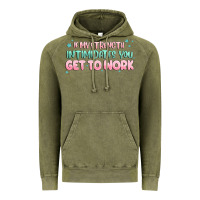 Vintage Olive get to work Vintage Hoodie - MaliasSmallBusiness