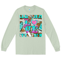 Matcha love nail and polish with leopard seamless pattern bbs Long Sleeve Tee - BundleAndBundleShop