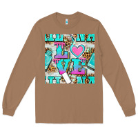 Toasted Coconut love nail and polish with leopard seamless pattern bbs Long Sleeve Tee - BundleAndBundleShop