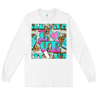White love nail and polish with leopard seamless pattern bbs Long Sleeve Tee - BundleAndBundleShop