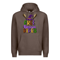 Coffee free broom rides Premium Hoodie - CowGirlArtShop