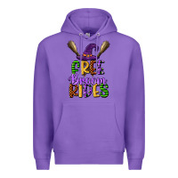 Purple free broom rides Premium Hoodie - CowGirlArtShop